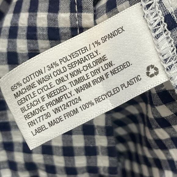 Vineyard Vines Target Shirt Dress Womens XS Blue White Gingham Button Pockets - Picture 8 of 11